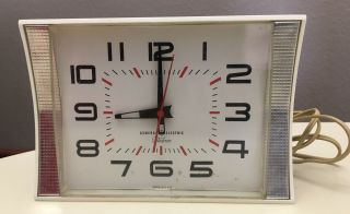 Vintage General Electric Telechron Model 2h106 Retro Kitchen Wall Clock -