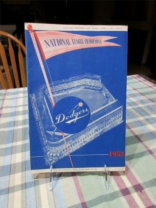 Vintage 1953 Brooklyn Dodgers Baseball Official Program & Score Card