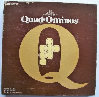 Vintage 1978 Quad - Ominos Plastic Tile Game Complete By Pressman 4422