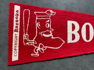 Bazooka Vintage 1950 ' s Baseball Pennant Boston Red Sox 14” 2