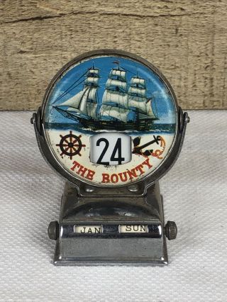 Vintage Metal Perpetual Calendar “the Bounty” Nautical Design