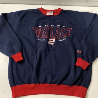 Vintage Rusty Wallace 2 Nascar Racing Sweatshirt Size L