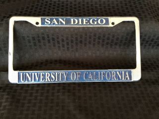 Vintage University Of San Diego Metal License Plate Frame