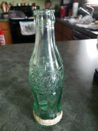 Vintage Coca Cola One Pint Green Glass Bottle Altoona Pa 8 Fl Oz.