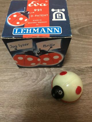 Vintage West German Lehmann Friction Tin Toy Lady Bug Lili 901