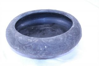 Handmade Vintage Ceramic Bowl / Planter 2 Tone Black / Bronze 7 1/4 " X 2 1/2 "