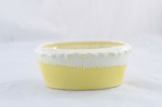 Vintage Mccoy Pottery Arts & Crafts Vintage Yellow Mccoy Planter Pot White Drip