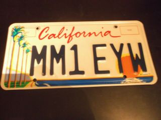 Vintage License Plate,  Palm Trees - Mm1 Eyw - - - - 377