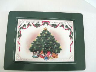Vintage Set of 4 Royal Table Christmas Tree Placemats Satin Finish 2