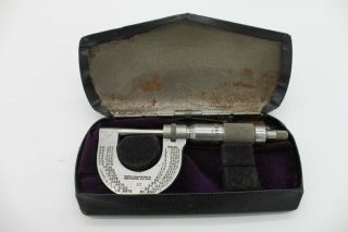 Vintage Brown & Sharpe No.  10,  0 - 1 " Outside Micrometer With Case
