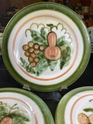 Vintage John B Taylor Ceramics Harvest Pear Luncheon Plates 9.  25” Set Of 3