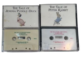 4 Vtg The Tale Of Peter Rabbit & Friends Cassette Tapes By Beatrix Potter