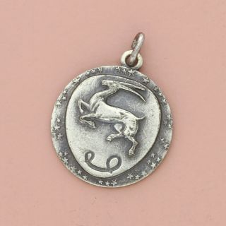 Forstner Sterling Silver Vintage Capricorn Goat Zodiac Charm