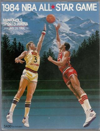 1984 Nba All - Star Game Program (bird,  Jordan,  Magic)