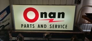 Onan Lighted Parts & Service Sign