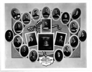 1 - 8 X 10 Photo Taken From An Origional Glass Negative 1909 Season Ottawa Sens