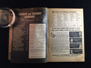 Vintage 1964 Concrete and Masonry Handbook How To 2