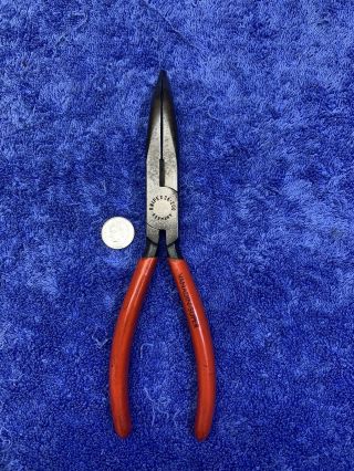 Knipex Vintage 40º Bent Needle Nose Pliers 8 " Long With Cutter,  Germany,  26 - 200