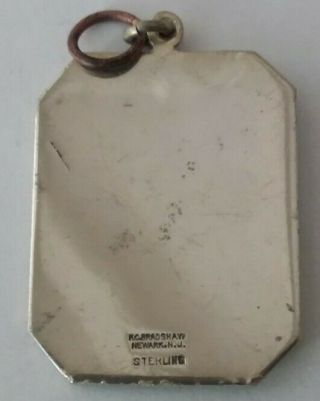 Vintage MC Bradshaw Sterling Silver 1930 ' s Newark Star Eagle Boxing Pin Award 2