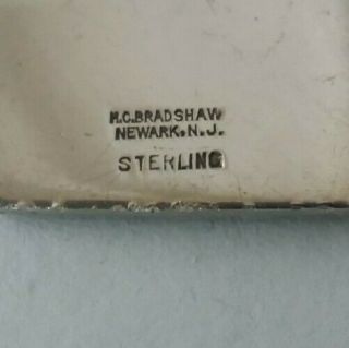 Vintage MC Bradshaw Sterling Silver 1930 ' s Newark Star Eagle Boxing Pin Award 3