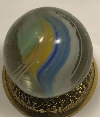 Vintage German Handmade Multi Color Solid Core Marble.  70 Inch Near