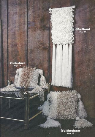 Vintage Macrame Hanging Planters Pattern Book Unique Wall Art Hangings Pillows