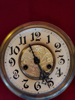 Antique German Junghans Wall Clock Movement & Dial