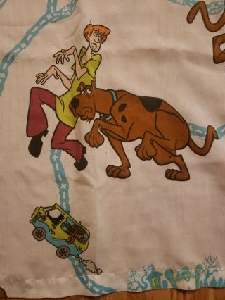 Vintage 1999 Scooby Doo Shaggy Flat Sheet Hanna Barbera USA Twin Dan River 2