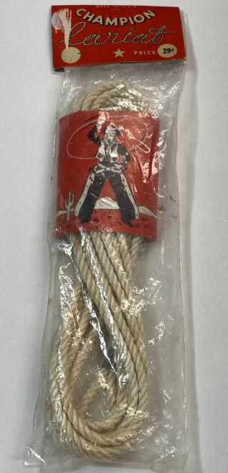 Vintage Champion Toy Lariat Lasso Cowboy Western Roping Rodeo Collectible