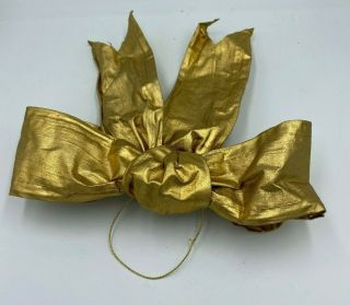 Vintage Gold Bow Holiday Christmas Tree Hanging Ornament Decoration Gift Home 3