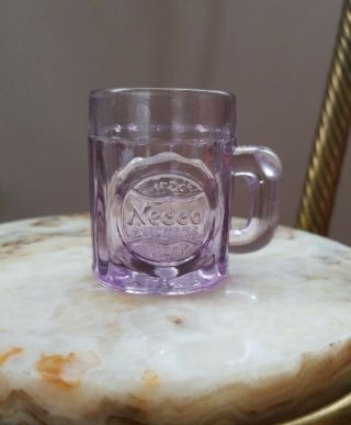 Vintage Necco Sweets Trade Mark Glass Mini Mug 1920 