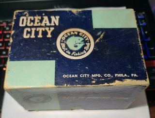 Vintage Ocean City No.  112 Fishing Reel With Box And Papers