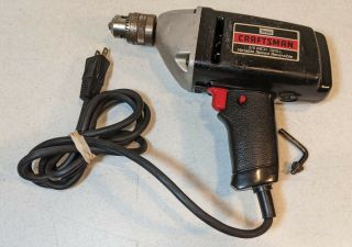Vintage Craftsman Sears 3/8” Reversible Corded Electric Drill Model 315.  10510
