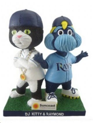 Raymond And Dj Kitty Tampa Bay Rays Bobblehead Mascots Sga Tropicana Field