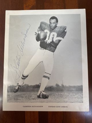 1969 Autographed Gloster Richardson Kansas City Chiefs Team Issue Photo