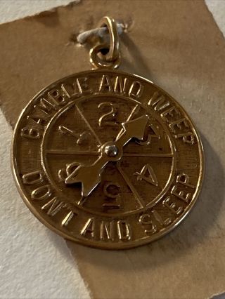 Vintage Charm Gamble Spinner 1 20th 12k Gold Fill