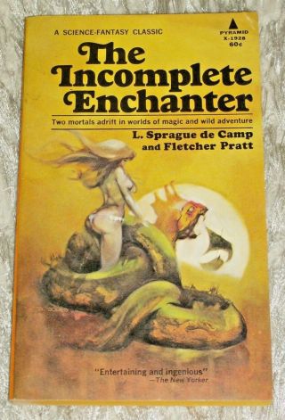 L.  Sprague De Camp,  Fletcher Pratt,  The Incomplete Enchanter,  Vintage 1968 Sf Pb