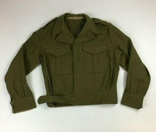 Vintage Post Wwii 1952 Australian Battle Dress Wool Jacket Unissued Size 11 (m)