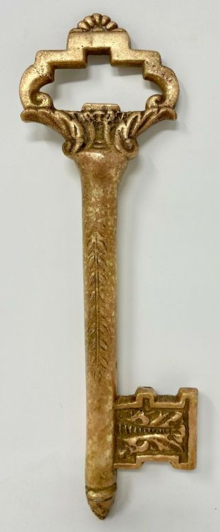 Large Brass Skeleton Key,  Vintage Decor,  Decorative,  Detailed Heavy Key 3