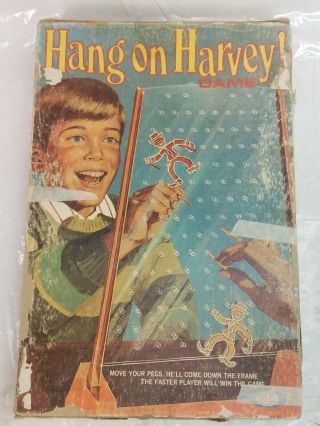 Vintage Hang On Harvey Board Game By Ideal Toys 1969