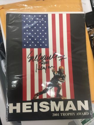2001 Heisman Award Program Signed By Eric Crouch Nebraska