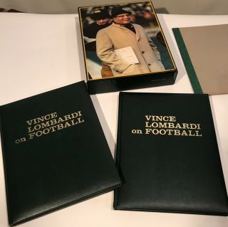 VINCE LOMBARDI On Football VOL 1 & II Hardcover Box Set First Edition W/BOX 2