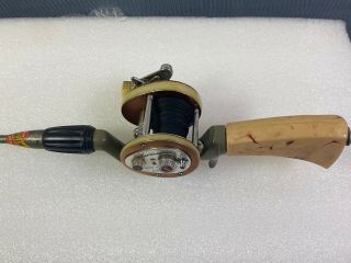 Vintage Ted Williams Bait Casting Fishing Reel 535 39981 & Gep Actionized Rod