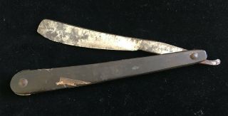 Antique English Straight Razor Circa 1750 To 1800 Blade Marked Oxford St.
