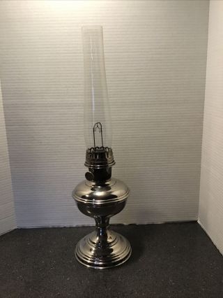 Antique Aladdin Kerosene Oil Table Lamp Model No.  9 Base Chimney