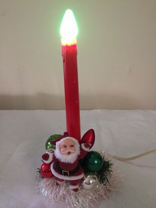 Vintage Santa Candolier With & Old Christmas Ornaments,  Handmade