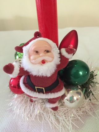 Vintage Santa Candolier With & Old Christmas Ornaments,  Handmade 2