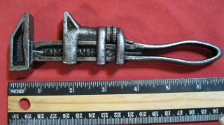 Antique O.  B.  North 6 1/2 Inch Adjustable Wrench - 1877 Patent - Scarce