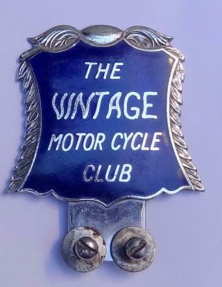 The Vintage Motorcycle Club Enamel Badge