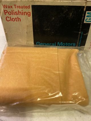 60s Chevrolet Gm Wax Treated Polishing Cloth Nos
